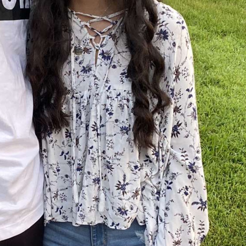 floral blouse